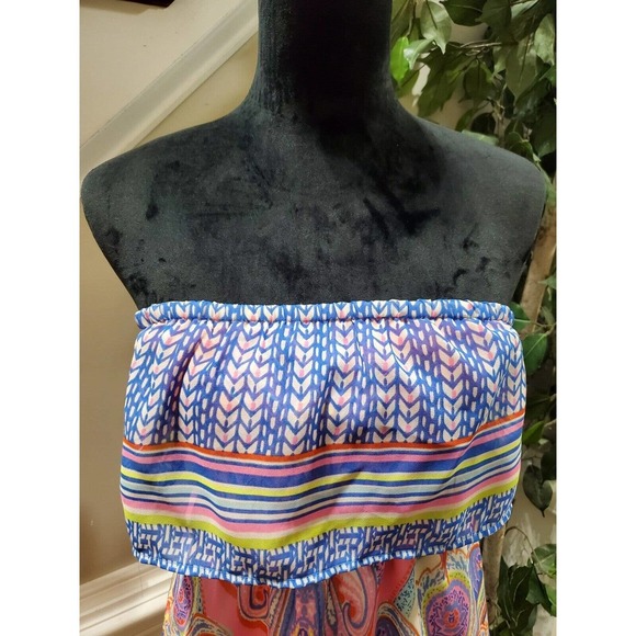 Red Camel Women's Multicolor Polyester Off The Shoulder Knee Length Dress Size M - Picture 5 of 12